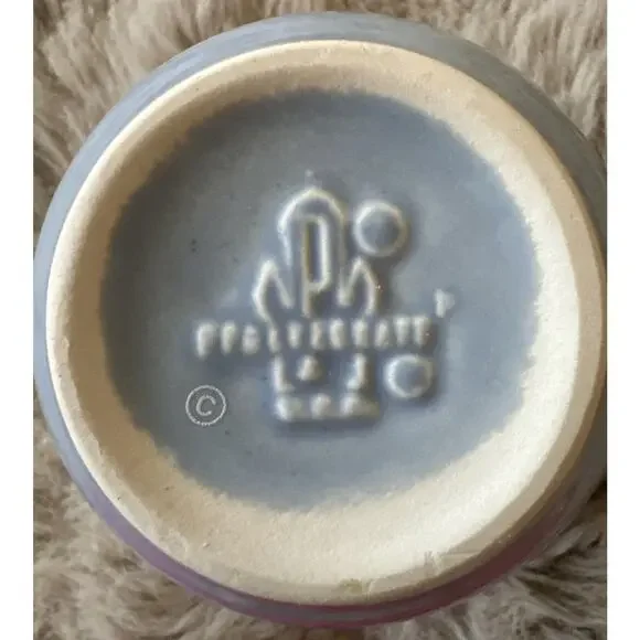 PFALTZGRAFF GAZEBO BLUE W/ WHITE FLOWER REPLACEMENT DINNER CUP 3-1/4" TALL EUC - Picture 3 of 3